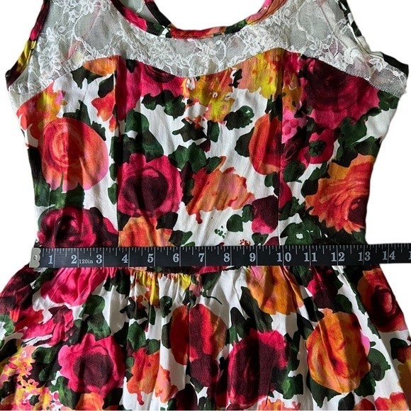 Kirra Floral Dress with Lace Detail, Size Medium Tank Dress, Pacsun - Picture 12 of 14